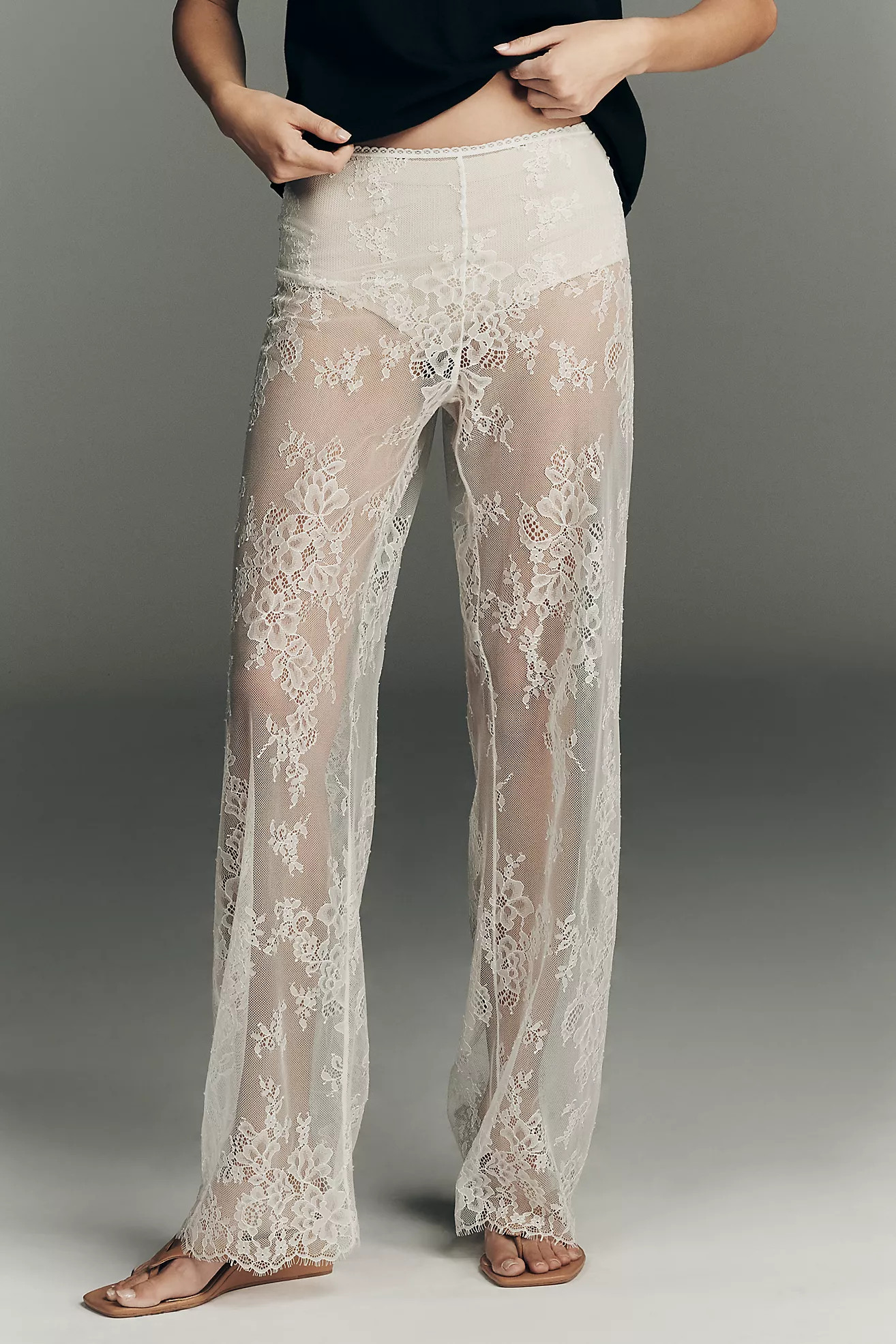 LyreBird Lace Wide Leg Pants | Anthropologie (US)