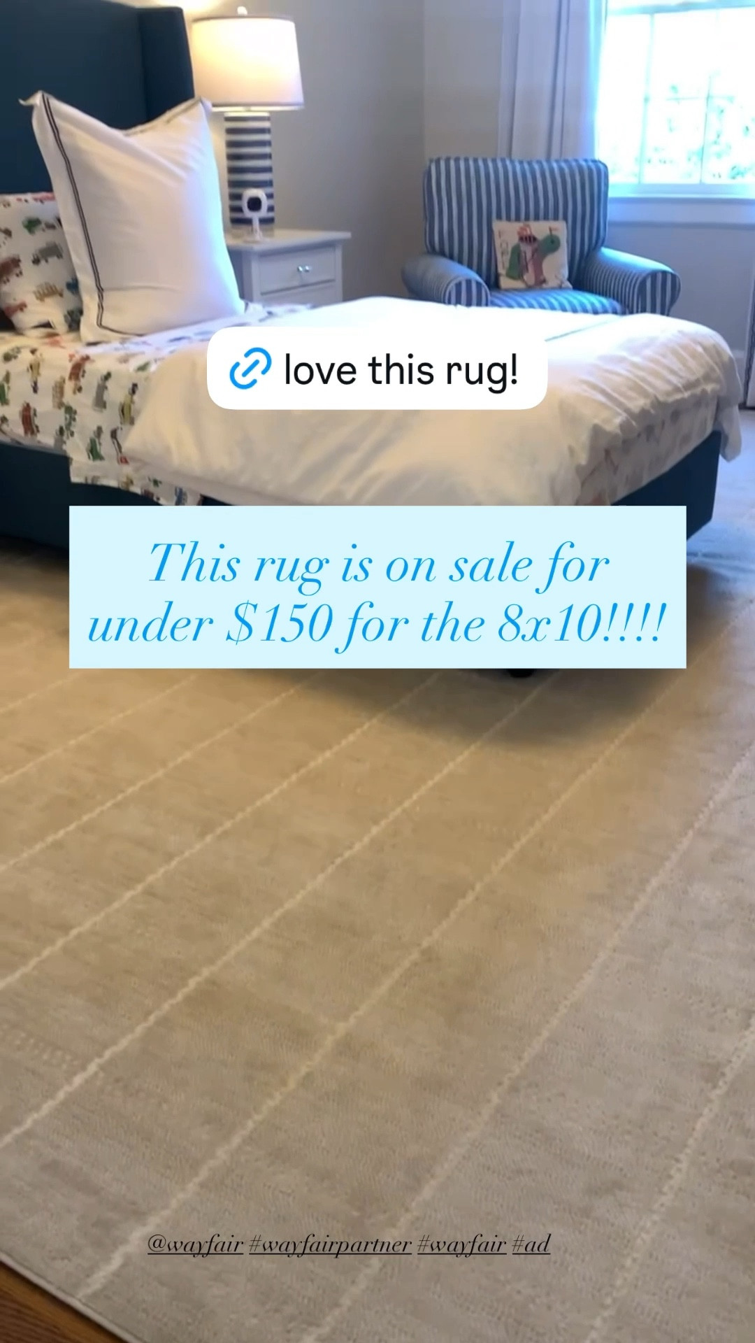 Affordable (under $150!) family friendly rug from followthefind featuring @wayfair #wayfair #wayfairpartner #ad 