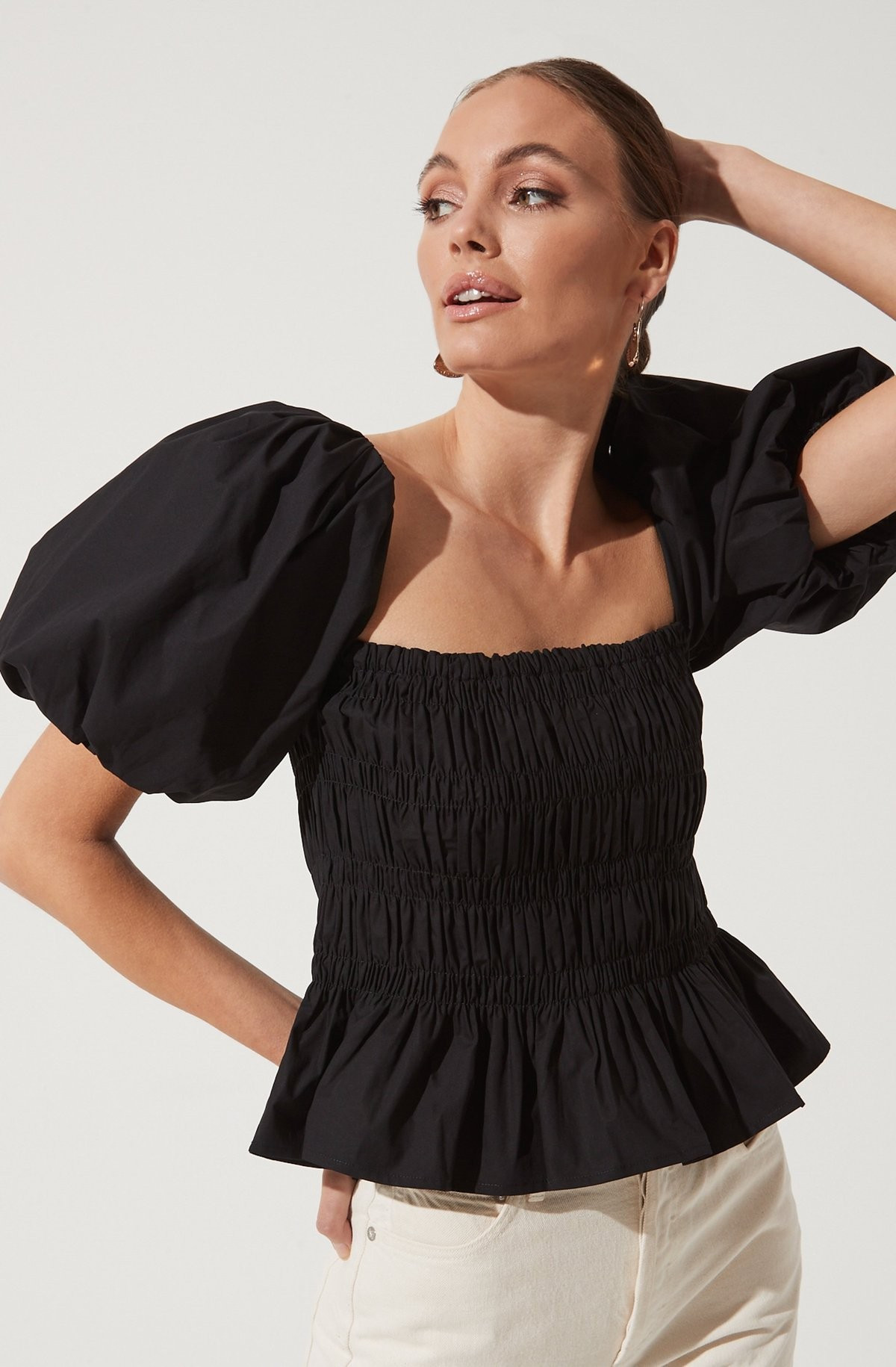 Savina Bubble Sleeve Top | ASTR The Label (US)