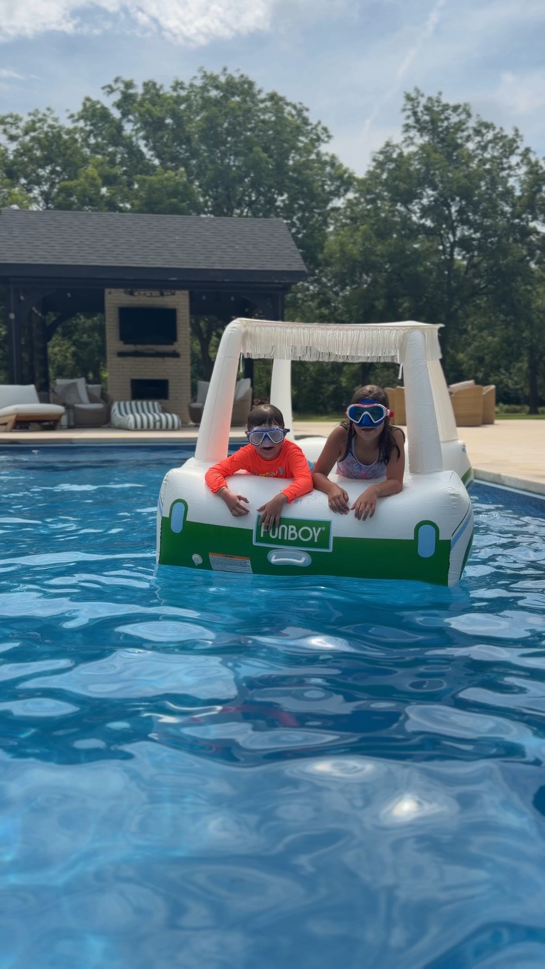 Summer fun inflatable golf cart
