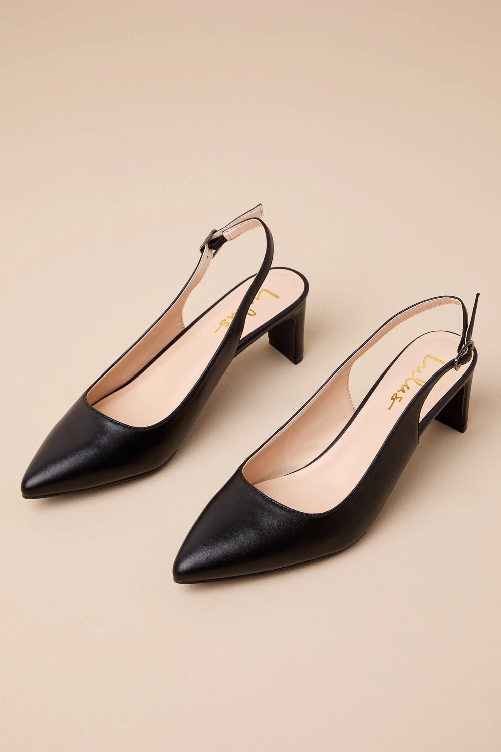 Bastienne Black Pointed-Toe Slingback Pumps | Lulus
