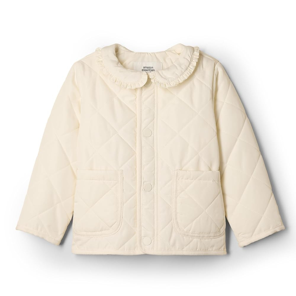 Amazon Essentials Baby Girls Midweight Field Jacket with Ruffle | Amazon (US)