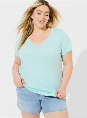 Girlfriend Signature Jersey V-Neck Tee | Torrid (US & Canada)