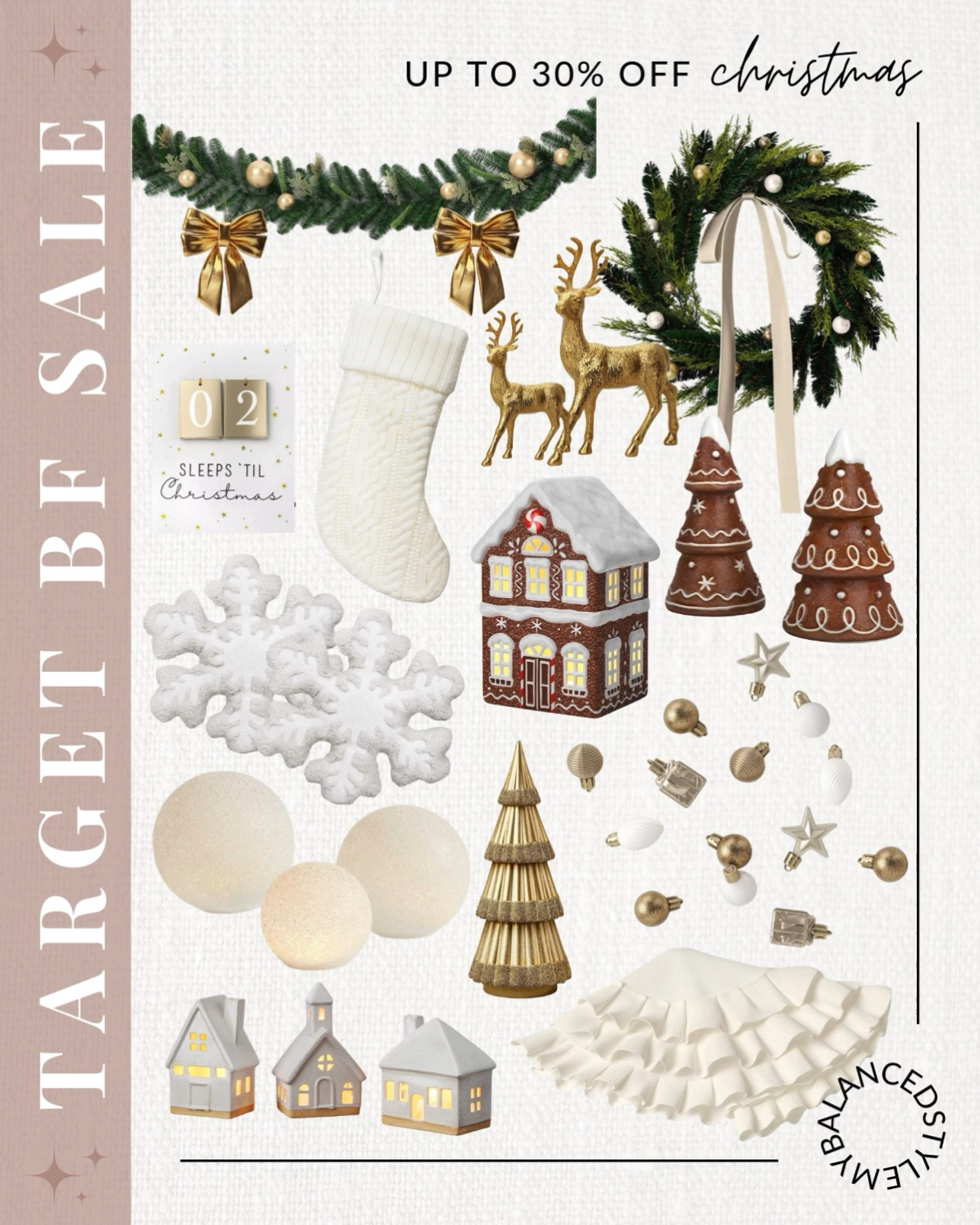 Target Black Friday holiday home decor

Christmas garlands
Cozy throws
Holiday candles
Festive wreaths
Ornament sets
Stockings
Tabletop trees
Twinkle lights
Nutcrackers
Holiday pillows

#LTKCyberWeek #LTKSaleAlert #LTKHoliday