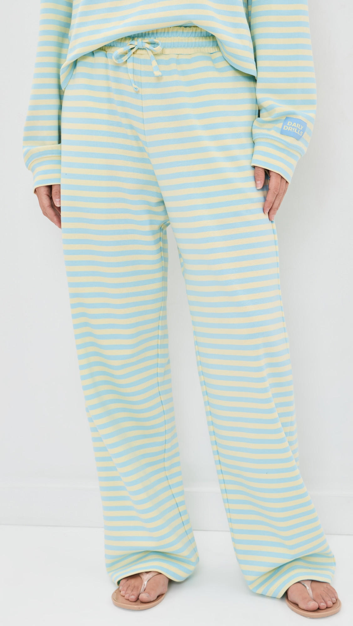 Daily Drills Striped Cotton Resort Pants Malibu/Lemonade XS/S | Shopbop