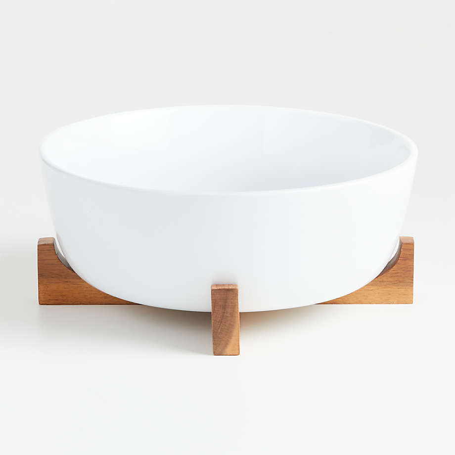 Oven to Table Serving Bowl with Trivet + Reviews | Crate and Barrel | Crate & Barrel