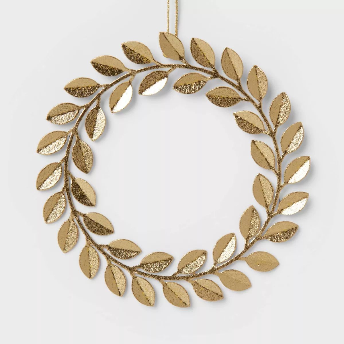 Metal Leaf Wreath Christmas Tree Ornament Gold - Wondershop™ | Target