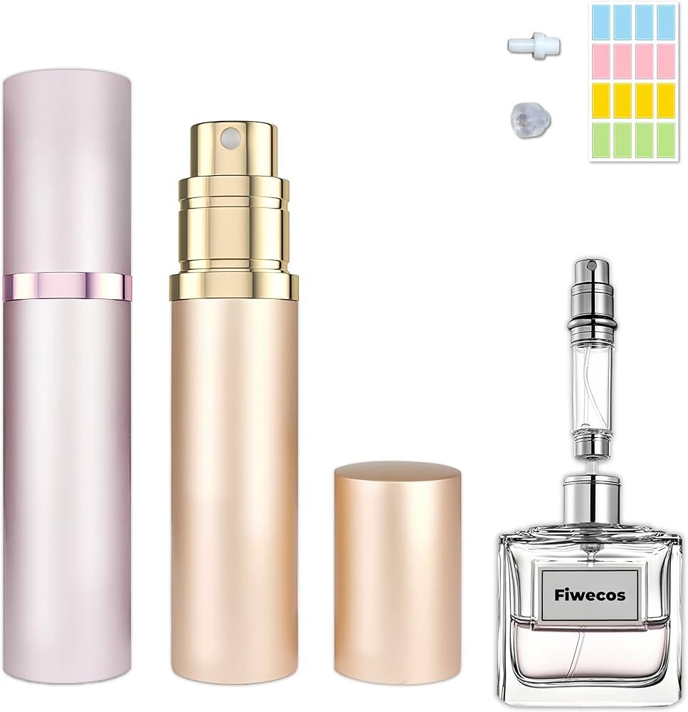 Fiwecos Perfume Travel Refillable Bottle Portable Atomizer Spray Bottle Fragrance Scent Pump Fill... | Amazon (US)