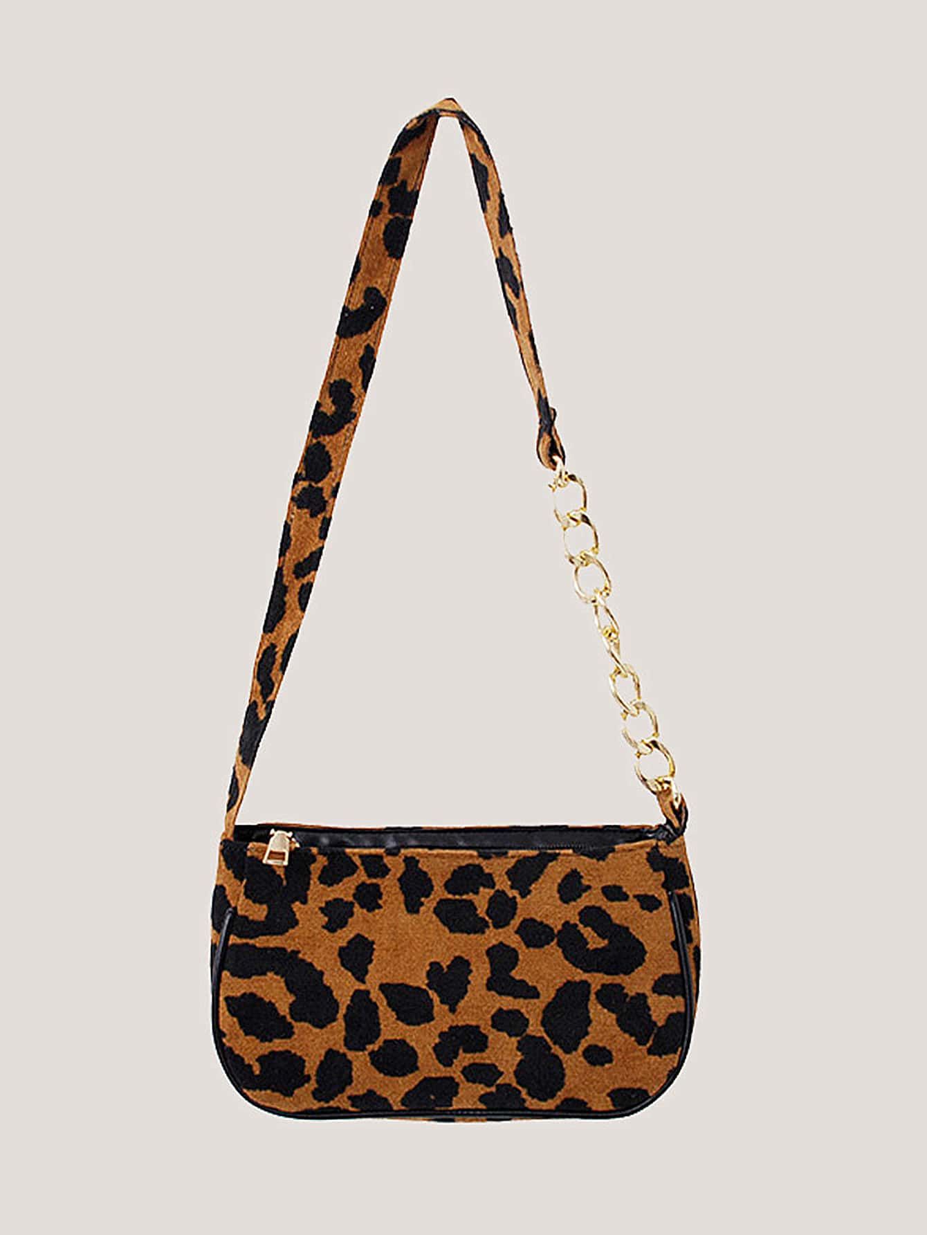 Leopard Baguette Bag | ROMWE