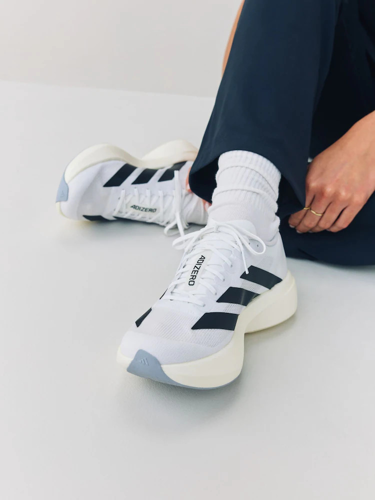 adidas White/Black Adizero Evo Sl Running Trainers | Next US