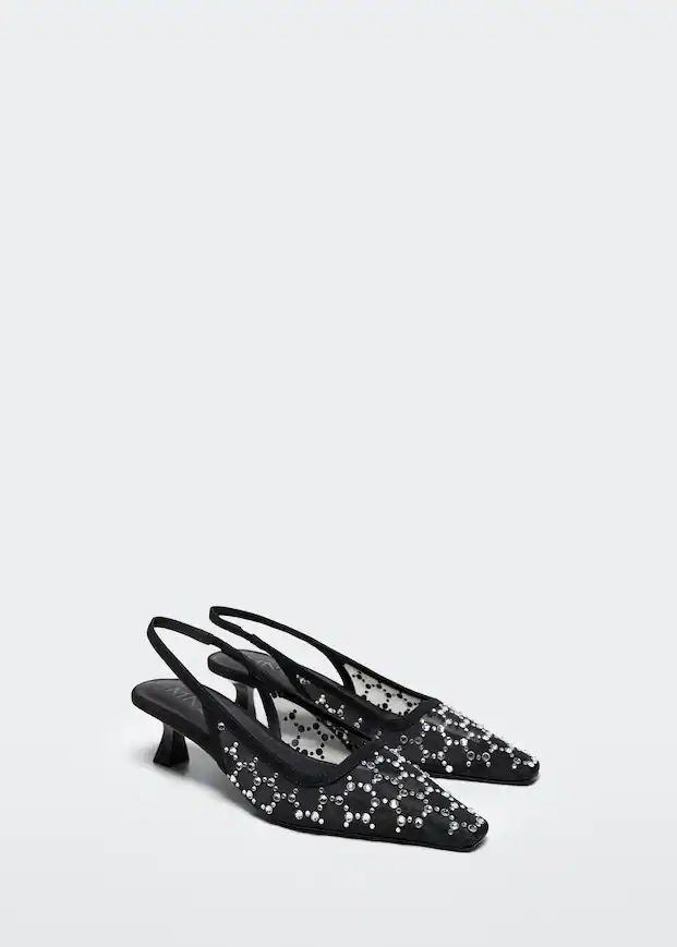 Glitter high-heeled shoes -  Women | Mango United Kingdom | MANGO (UK)