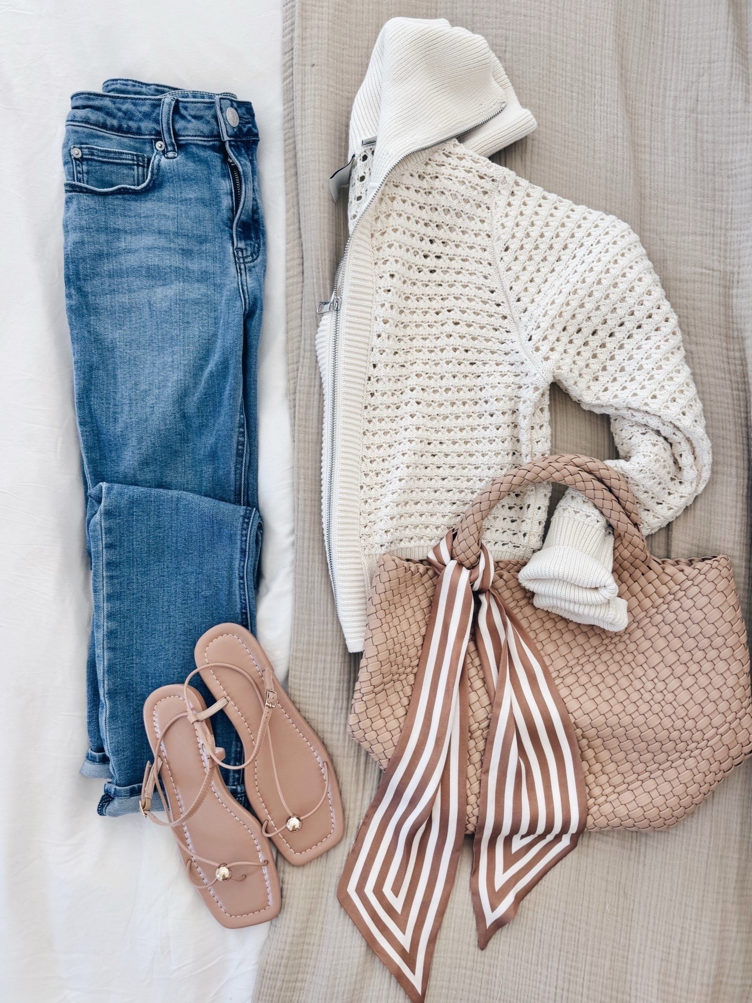 Items fit true to size. If between sizes go up in the waist of the denim.

#LTKOver40 #LTKTall #LTKootd