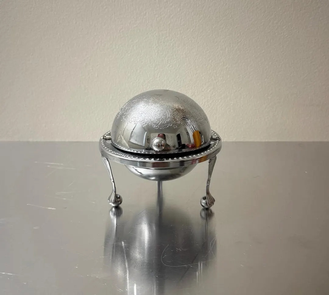 Antique Vintage Silverplate Caviar Dome | Etsy (US)
