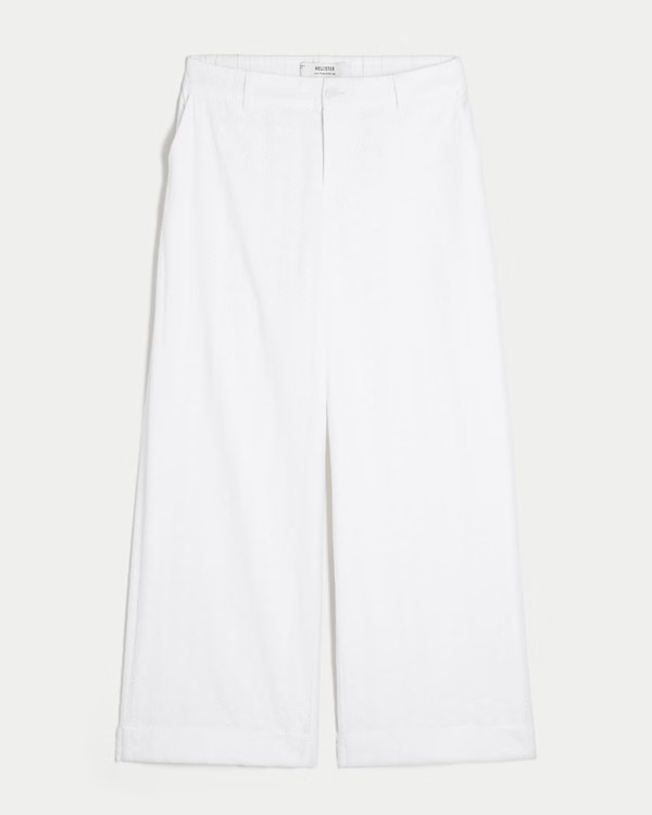 Hollister Livvy Eyelet Low-Rise Wide-Leg Pants | Hollister (UK)