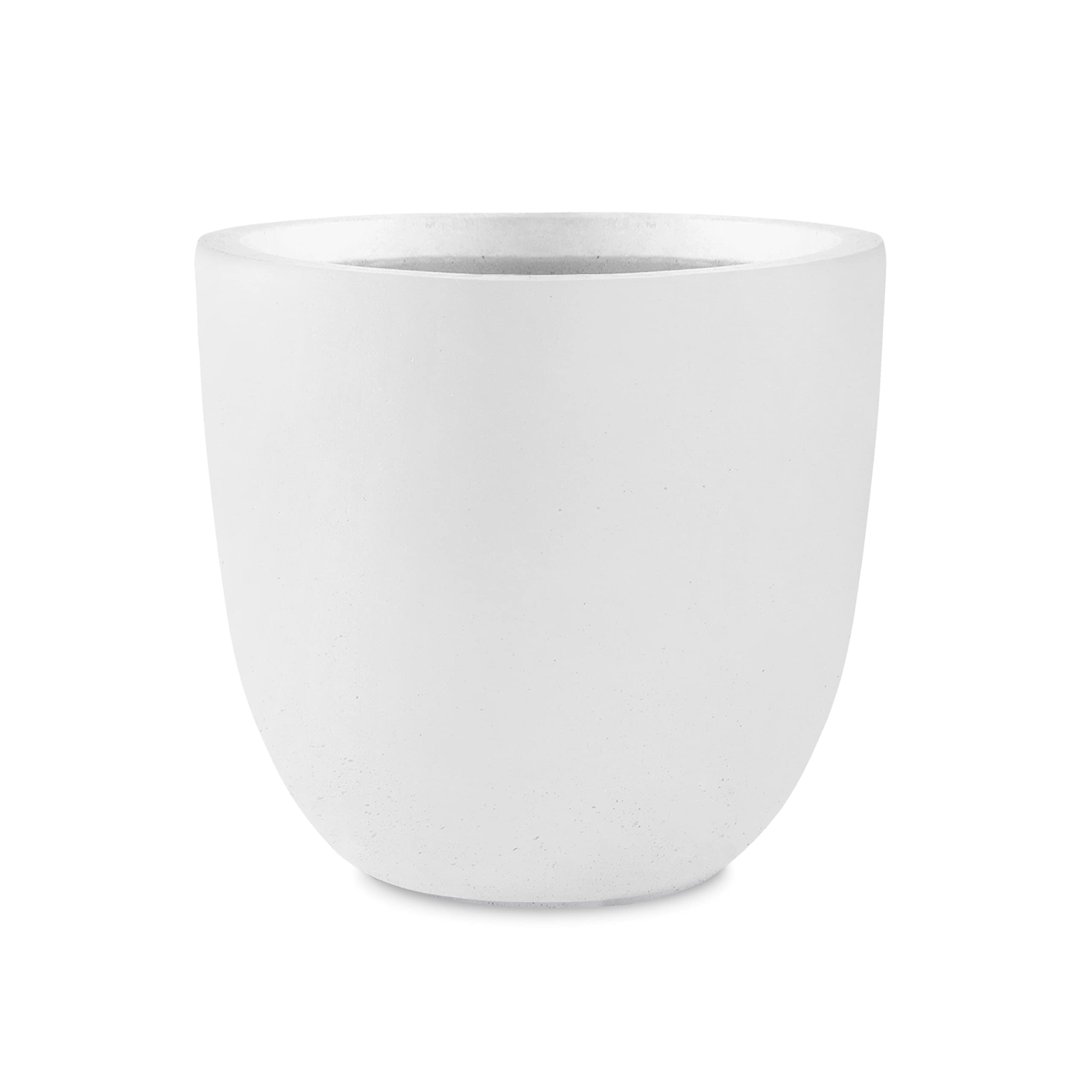 Kante 18" Dia. Large Pure White Concrete Planter, Outdoor Indoor Modern Round Plant Pots, Lightwe... | Amazon (US)