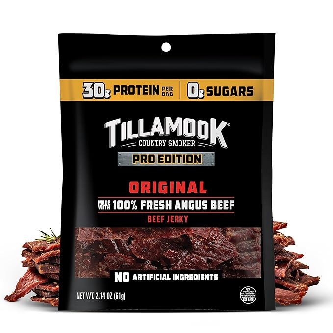 Tillamook Beef Jerky, Country Smoker PRO Edition, Zero Sugar, Original, 2.14 Oz, Real Hardwood Sm... | Amazon (US)