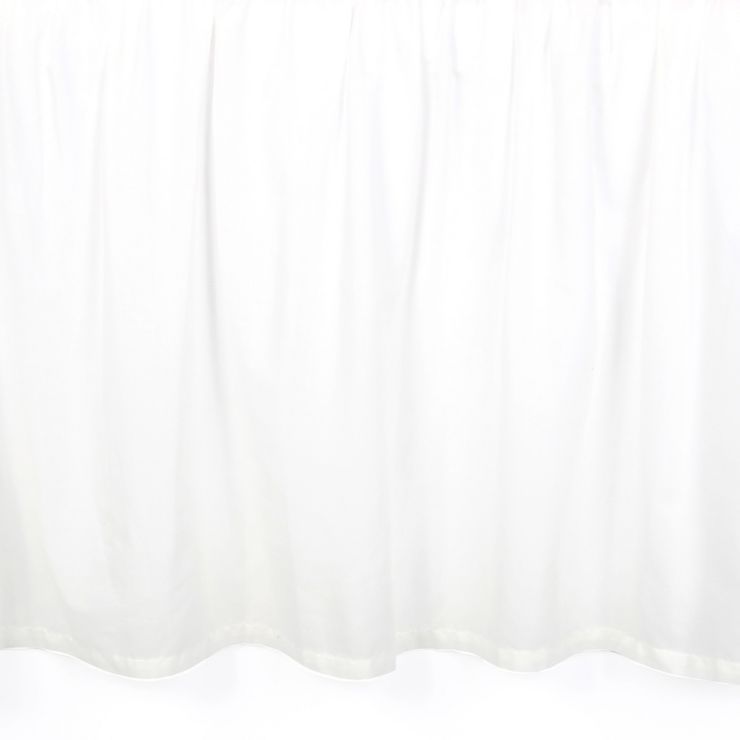 Lambs & Ivy Signature White Cotton Voile Ruffled Crib Skirt | Target