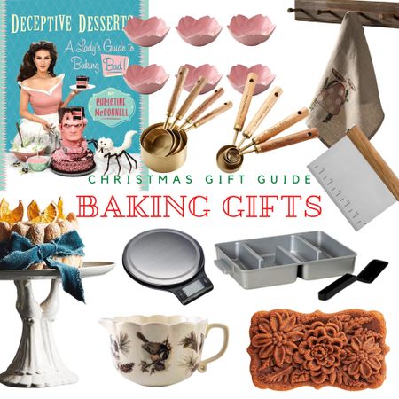 Christmas Gift Guide - Baking Gifts 

Christmas gifts, holiday gifts, cook book, baking book, gold measuring cups, gold measuring spoons, pink cherry blossom pinch bowls, mushroom dish towel, yes towel, bench scraper, peacock cake stand, chickadee batter bowl, baking scale, all edge brownie pan, Nordic ware loaf pan 

#LTKunder50 #LTKHoliday #LTKhome
