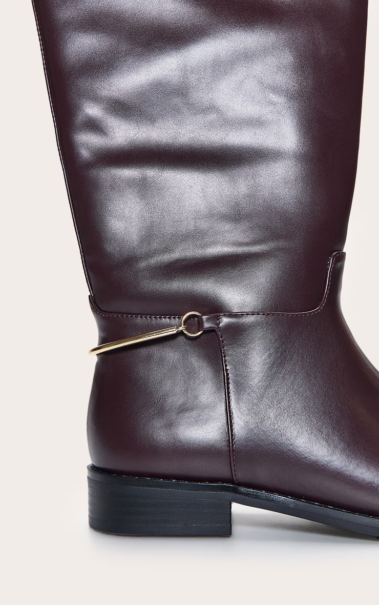 Plum Riding Knee Boot | PrettyLittleThing UK