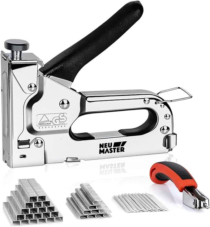 NEU MASTER 3 in 1 Staple Gun, Manual, Heavy Duty with Stapler Remover and 2000Pcs Staples for Uph... | Amazon (US)