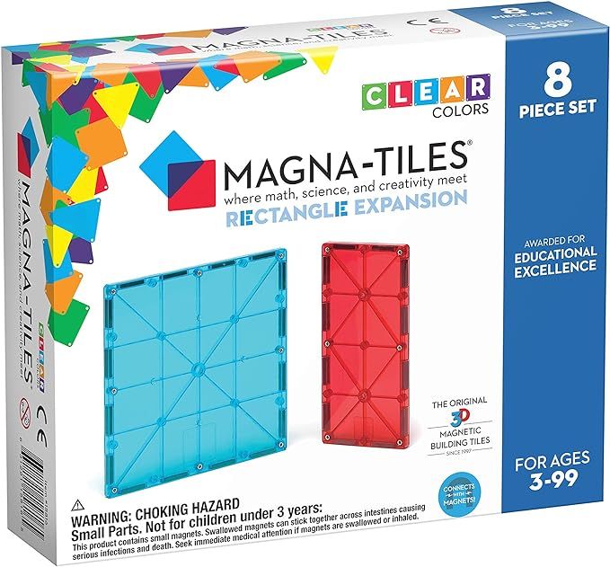 Magna Tiles Rectangles Expansion Set, The Original Magnetic Building Tiles for Creative Open-Ende... | Amazon (US)