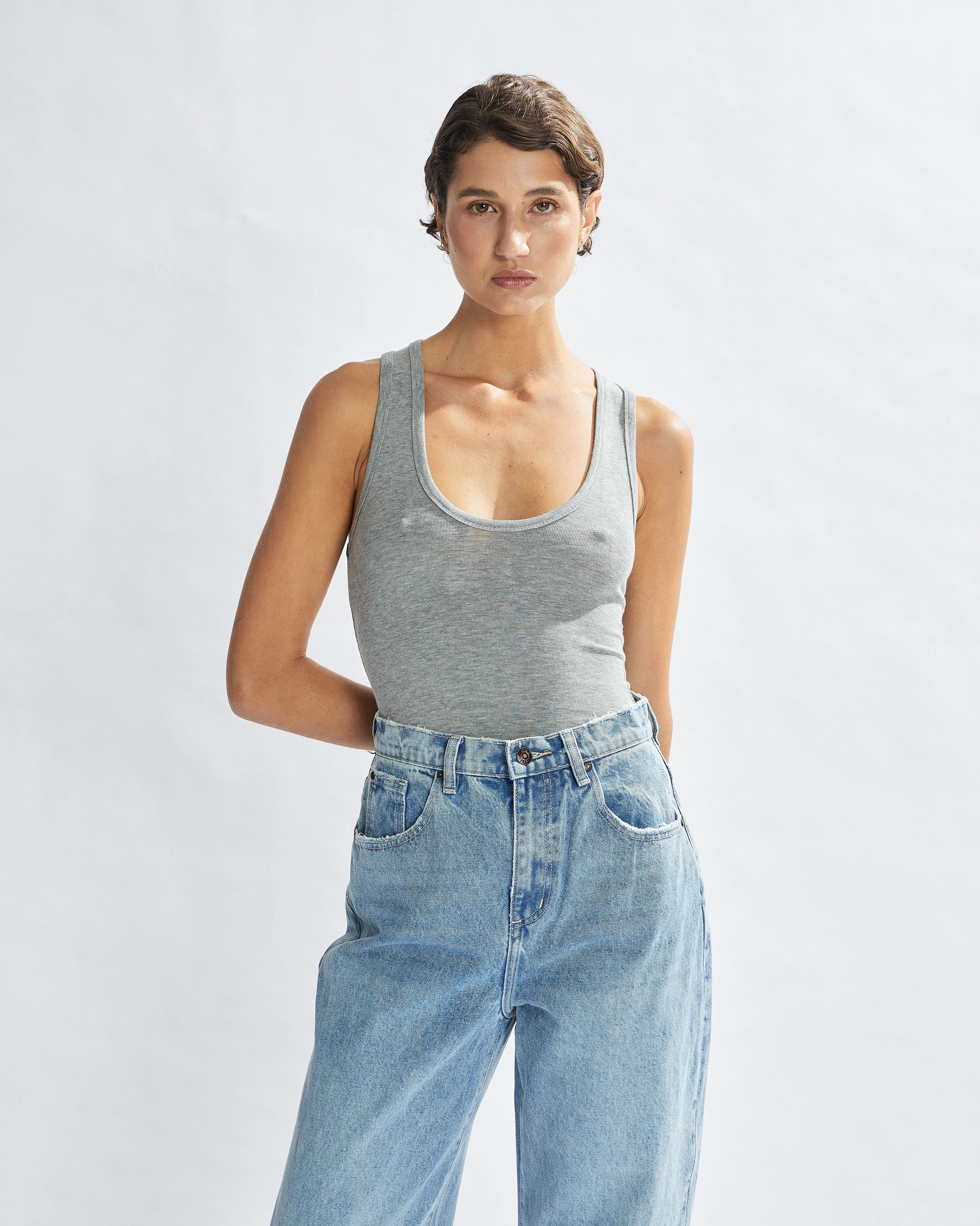 Sophia Tank Grey | One Mile