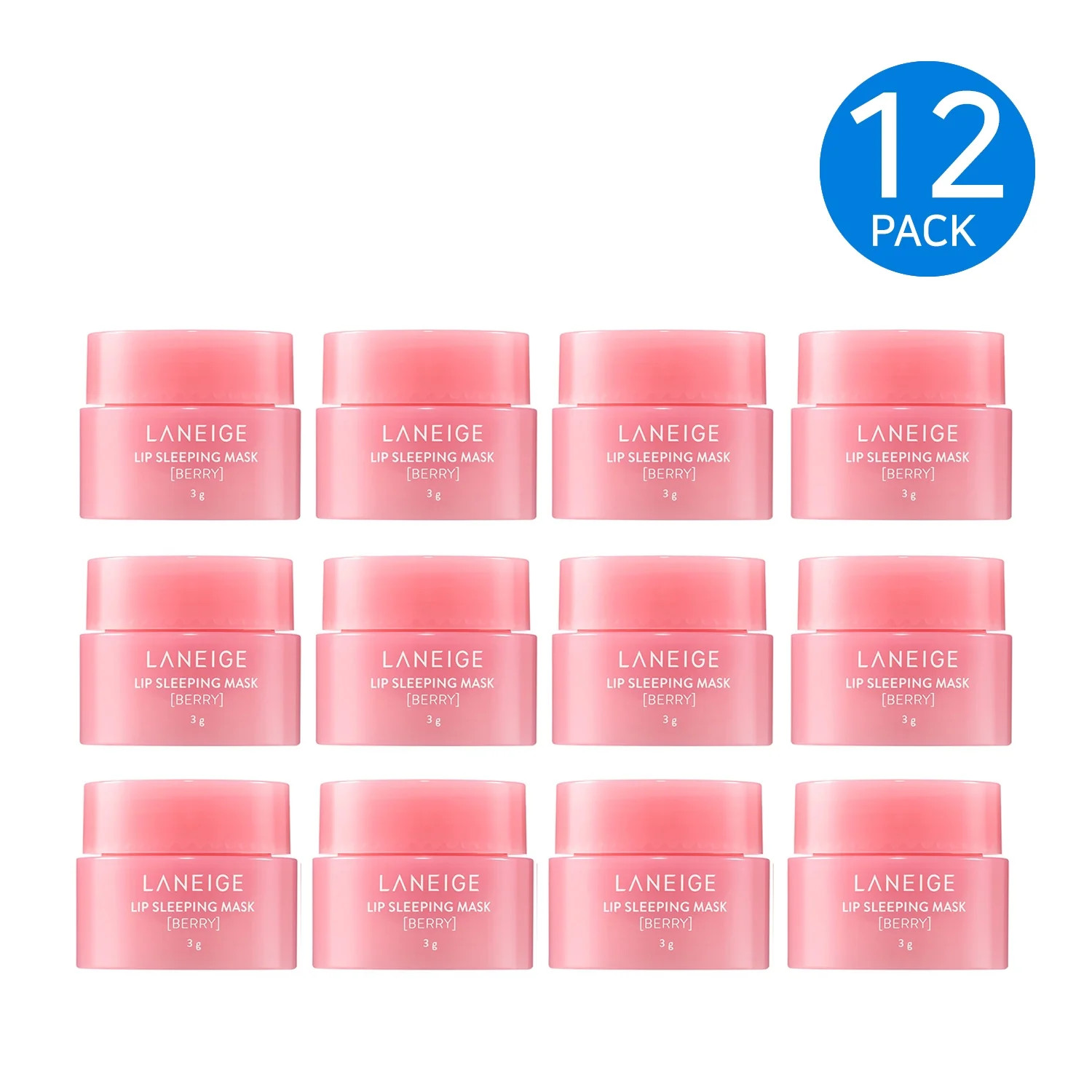 Laneige Lip Sleeping Mask Berry Mini 3g (12-PACK) Travel Size - Walmart.com | Walmart (US)