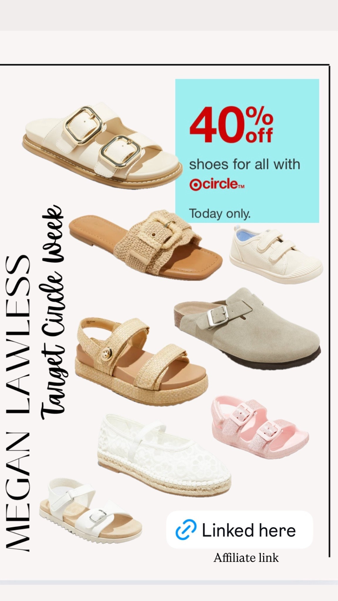 40% off shows and sandals for the family with Target circle 

#LTKShoeCrush #LTKKids #LTKFamily