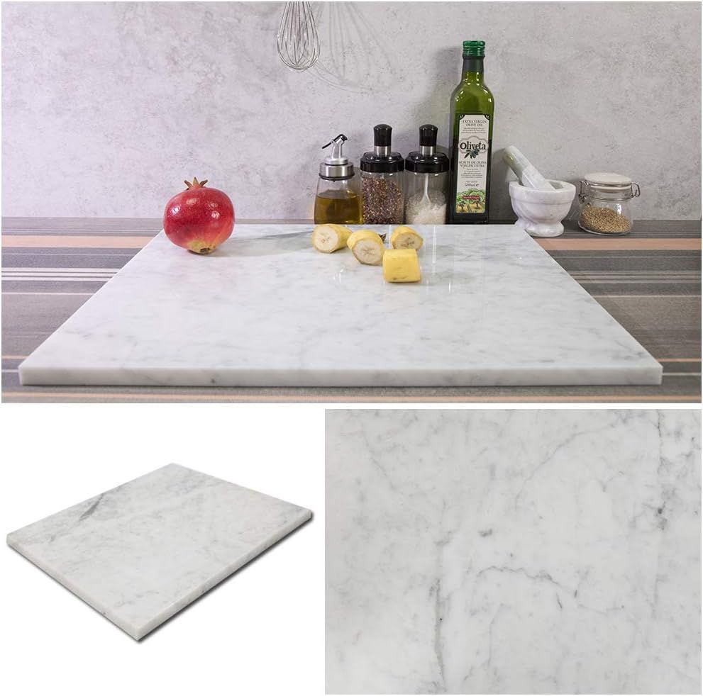 Soulscrafts Natural Bianco Carrara Marble Cheese Pastry Board and Cutting Board 16x12x0.5 Inch | Amazon (US)