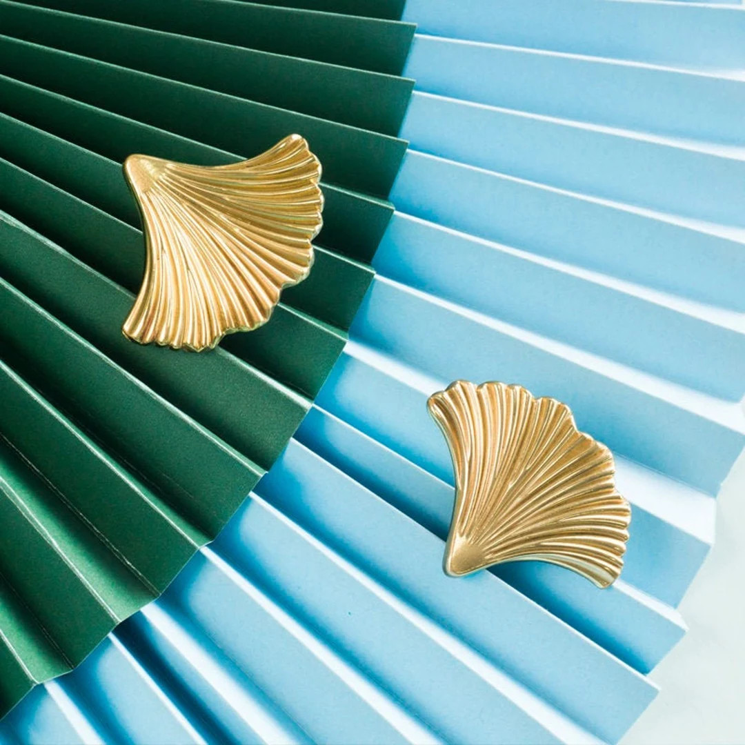 Ginkgo Leaf Brass Knobs and Pulls/ Leaves Drawer Knobs/cabinet Pulls/wardrobe Pull /offices Knob ... | Etsy (US)