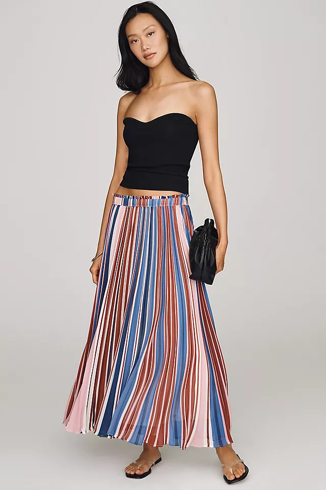Sheer Pleated Maxi Skirt | Anthropologie (US)