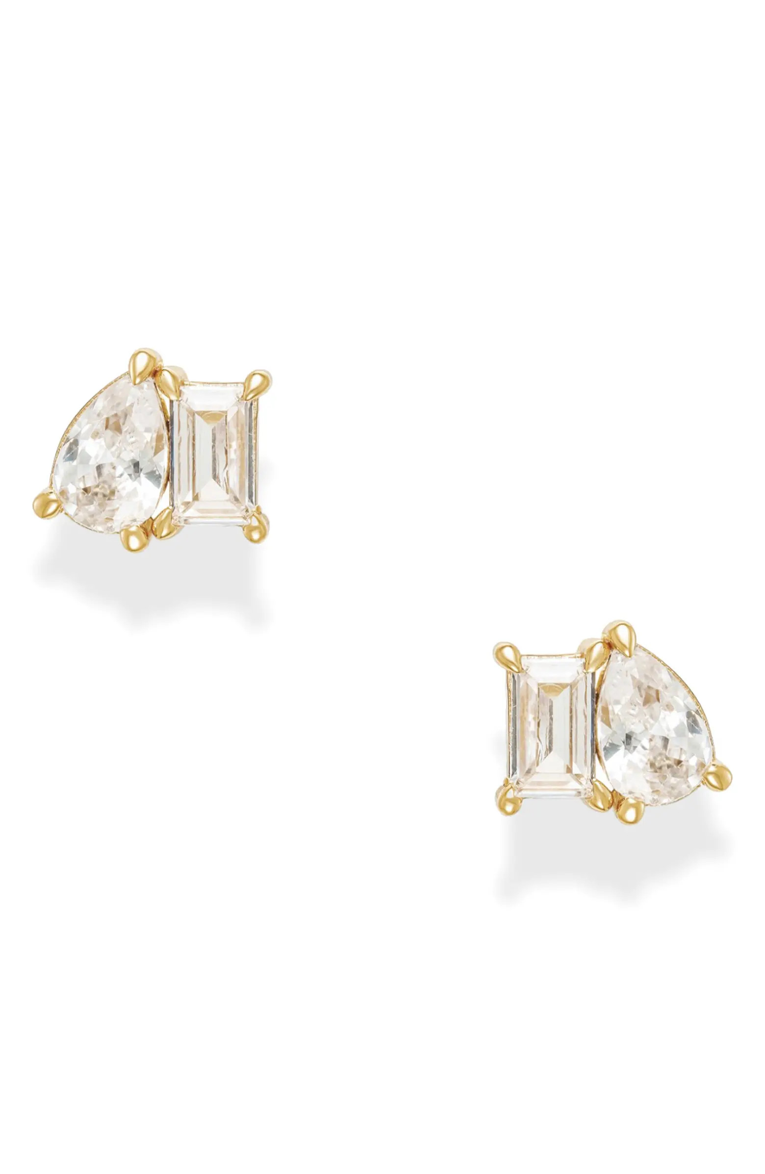 MOD + JO Toi et Moi Mixed Cut Stud Earrings | Nordstrom | Nordstrom