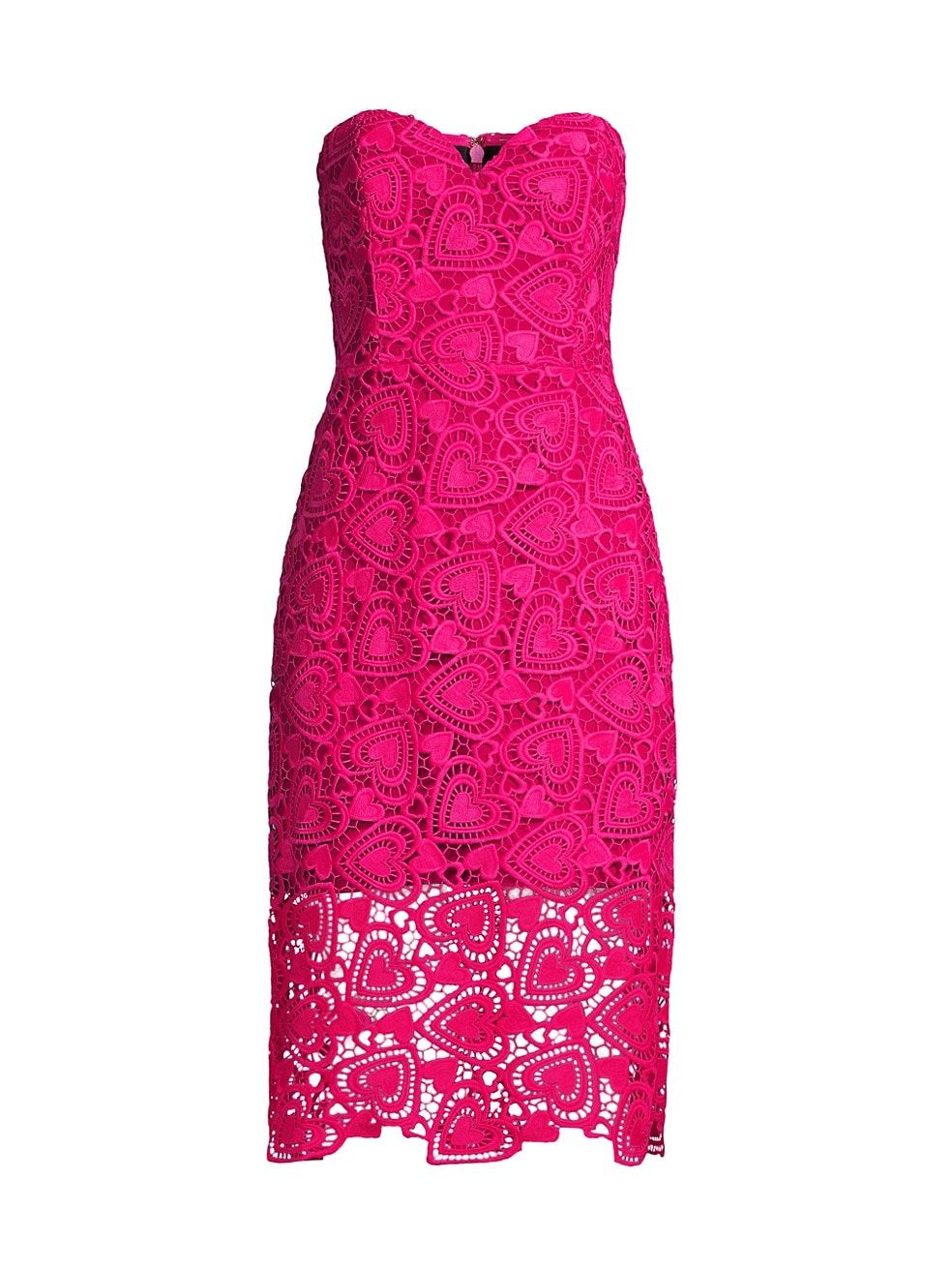 Milly Luisa Heart Lace Strapless Sheath Dress | Saks Fifth Avenue