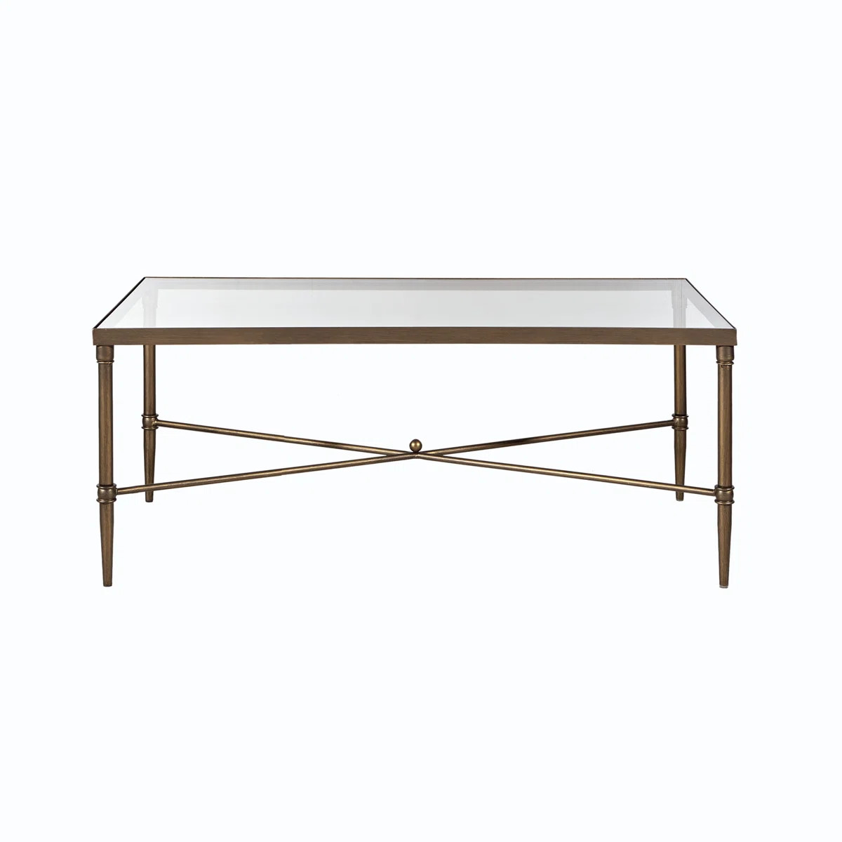 Porter 44" Glass Top Rectangular Coffee Table | Wayfair North America