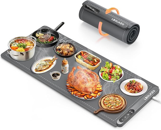 Warming Mat For Food Extra Large 36"x16" 580W Food Warmer Chafing Dishes for Buffet,Food Warming ... | Amazon (US)