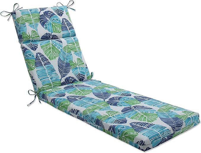 Pillow Perfect Outdoor/Indoor Hixon Caribe Chaise Lounge Cushion, 72.5" x 21", Blue       Send to... | Amazon (US)