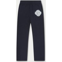 Fluffy Emblem Knitted Joggers - Navy | The Couture Club