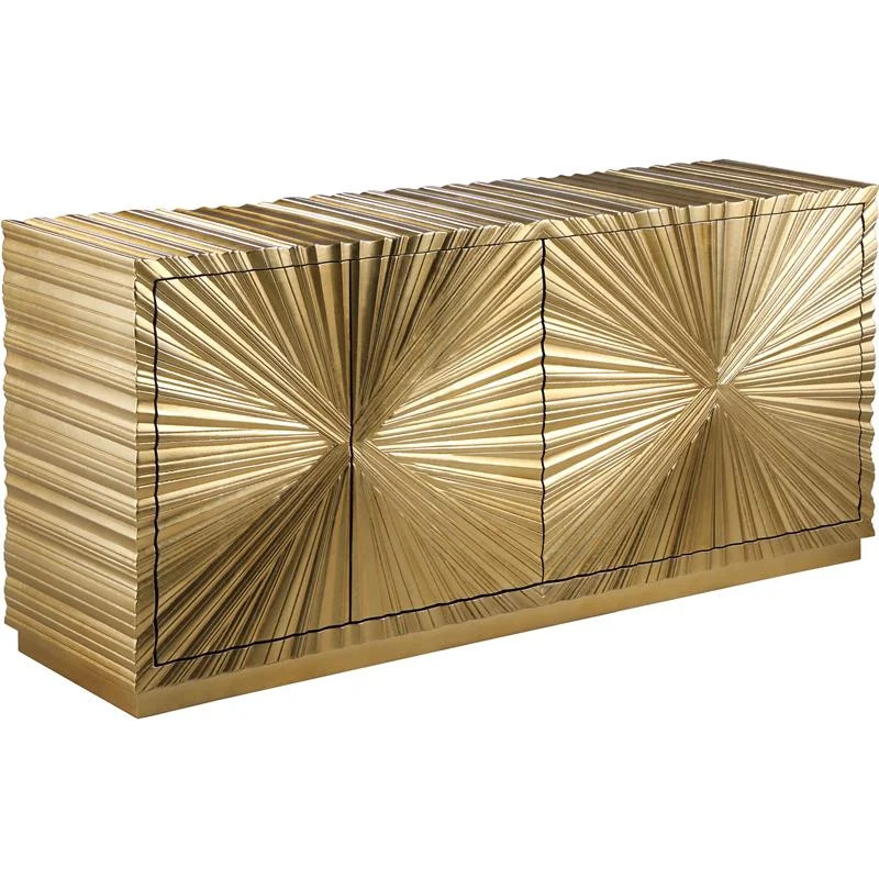 Meridian Furniture Golda Gold Leaf Sideboard and Buffet | Walmart (US)