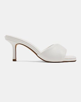 Wrap Band Square Toe Mid Heeled Sandals | Express