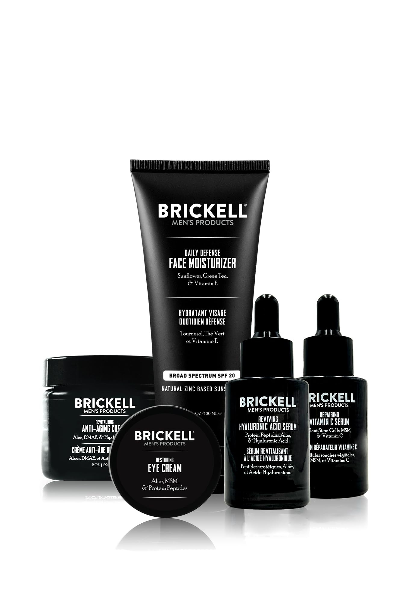 Brickell Men's Complete Defense Anti Aging Routine, Night Face Cream, Vitamin C Day and Night Ser... | Amazon (US)