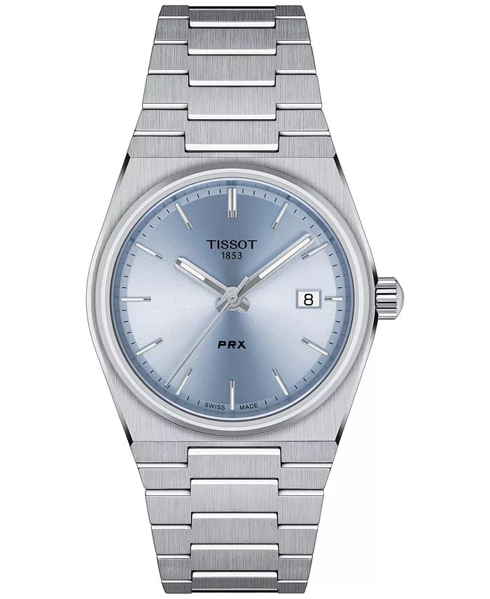 Tissot Unisex PRX Silver-Tone Stainless Steel Bracelet Watch 35mm - Macy's | Macys (US)