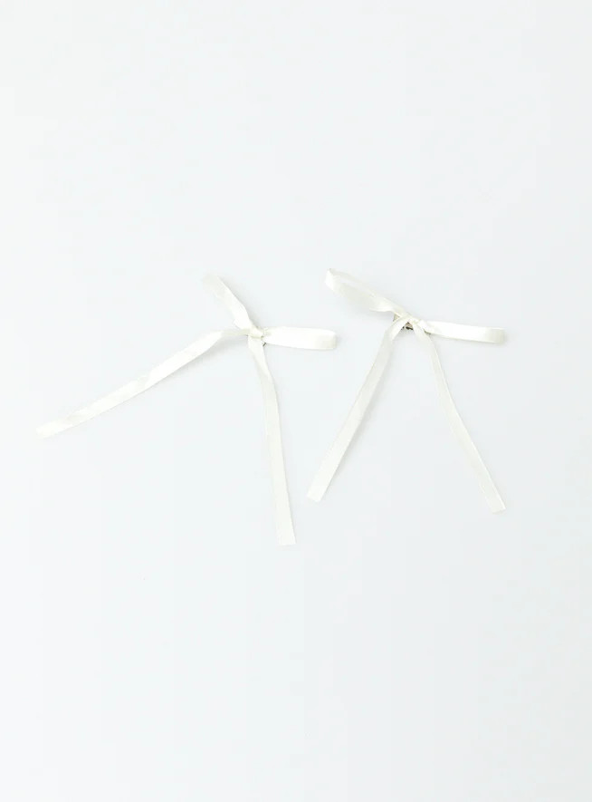 Dee Hair Bows White | Princess Polly US