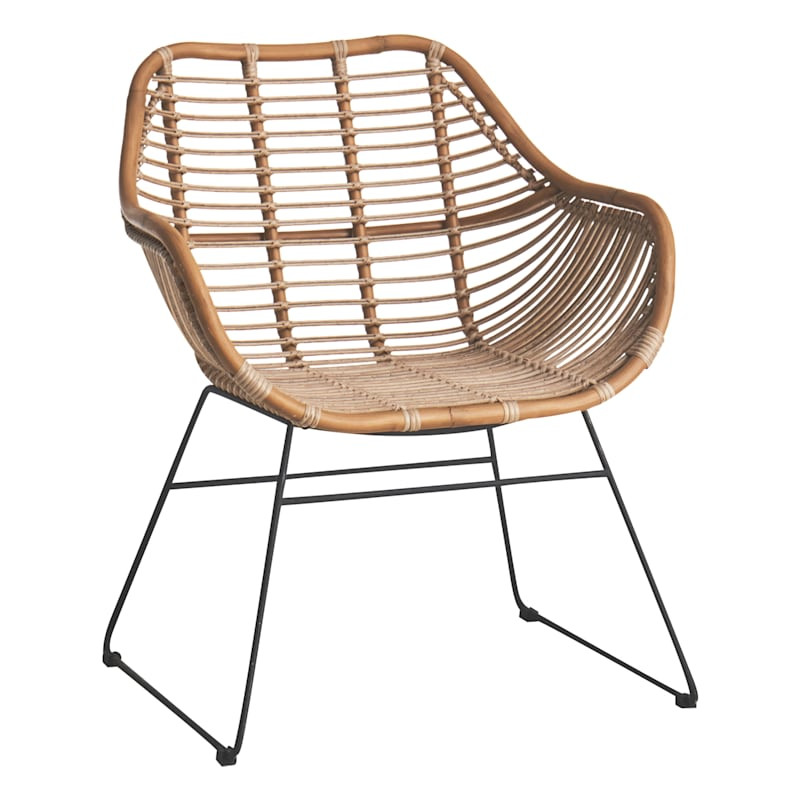 Found & Fable Wates All-Weather Natural Wicker Outdoor Chair | At Home