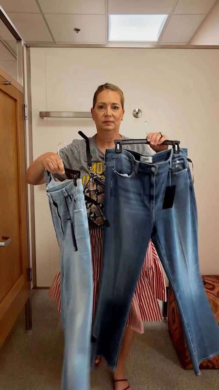 This fitting room was packed on Saturday. The girls in the background were all shopping together and one was giving her friend the cost-per-wear justification. That’s my kinda friend! She said “Wear them 10 times and it’s only $15 per wear.” Listen carefully…you can hear her suggesting where to wear them even. I love her! I shop by this idea, too. Especially when it comes to denim. Premium denim is just so comfortable and beautiful and I wear them so often that my cost-per-wear is minimal. Where are my “cost-per-wear” friends? 

These two pairs passed my 3-second-test with flying colors. One was even on sale. 30% off! 
(https://liketk.it/67X3A)

Comment PIXIE for the links.

modern midlife cool | premium denim | elevated everyday style | over 50 fashion | effortless style | luxury casual | timeless wardrobe | flattering fits | everyday chic | confident midlife style

Comment PIXIE below to receive a DM with the link to this post on my LTK ⬇ https://liketk.it/67X3A
