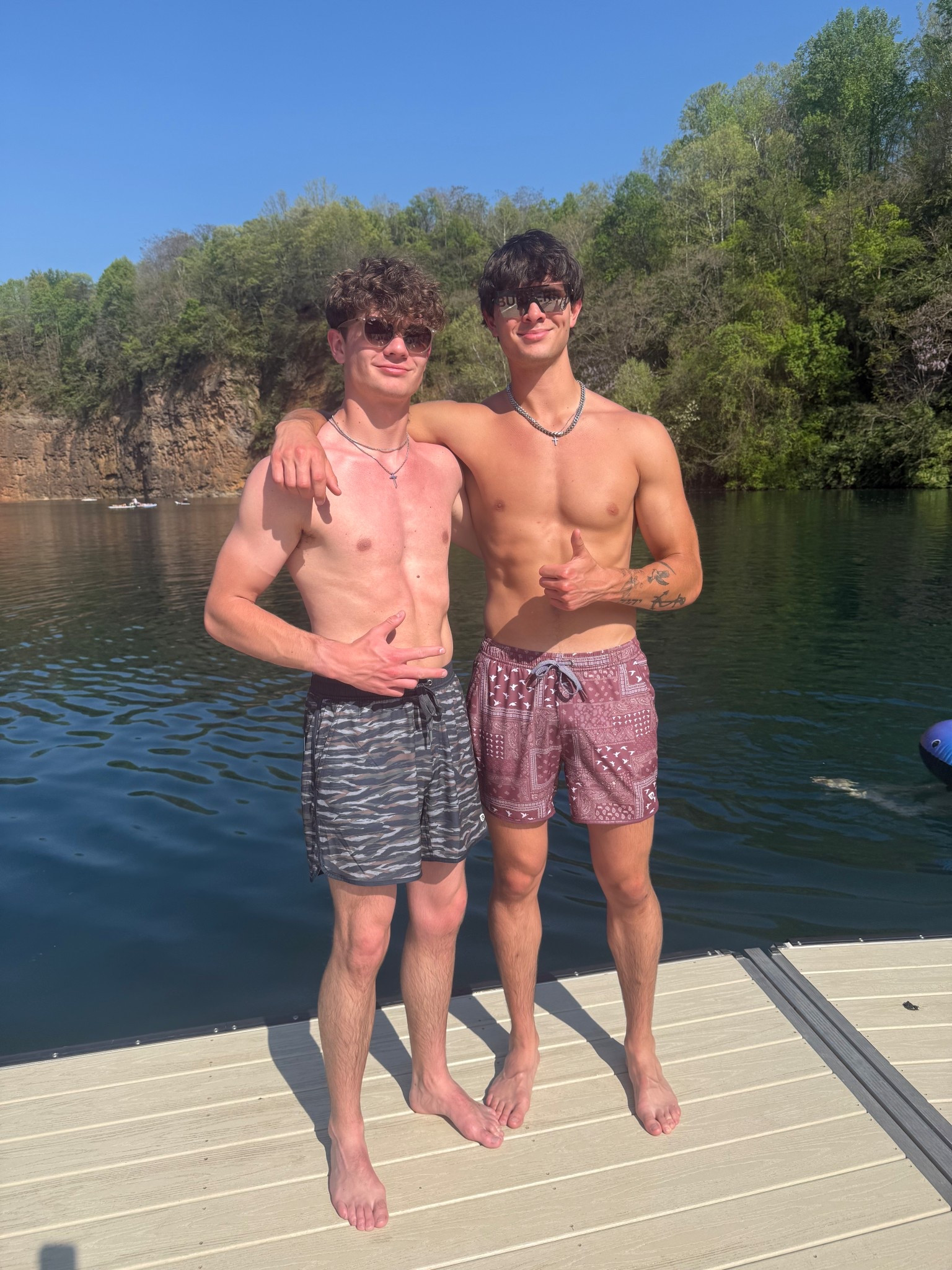 @BURLEBO  swim trunks my boys LOVED! So comfortable with soft compression liner! Elastic waist and drawstring. @BURLEBO 

#LTKSeasonal #LTKMens #LTKSwim