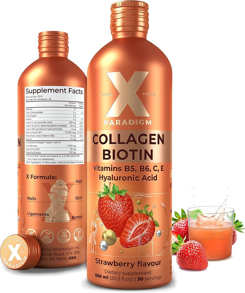 XParadigm Puritas Corpus Liquid Collagen Peptides with Biotin & Hyaluronic Acid - Hydrolyzed Bovi... | Amazon (US)