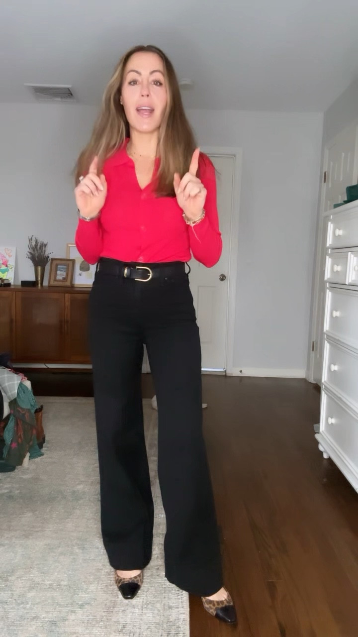 OOTD: 

- Amazon sweater — Runs TTS
- JCrew pin tuck denim trousers. LOVE the style and fit. Size down!
- Veronica Beard sling back shoes
- Madewell belt. 

#LTKworkwear