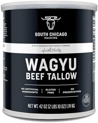 South Chicago Packing 100% Pure Wagyu Beef Tallow, 42 Ounces – Paleo & Keto Friendly Cooking Fa... | Amazon (US)