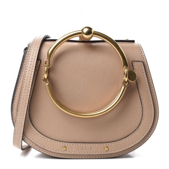 CHLOE Calfskin Suede Nile Bracelet Bag Biscotti Beige | Fashionphile