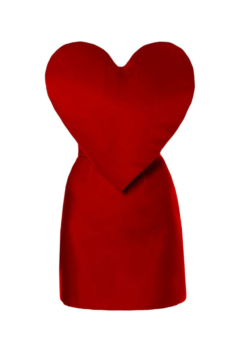 JOY RADIANT RED HEART DRESS | BAÉ | CULT MIA | CULT MIA UK LTD